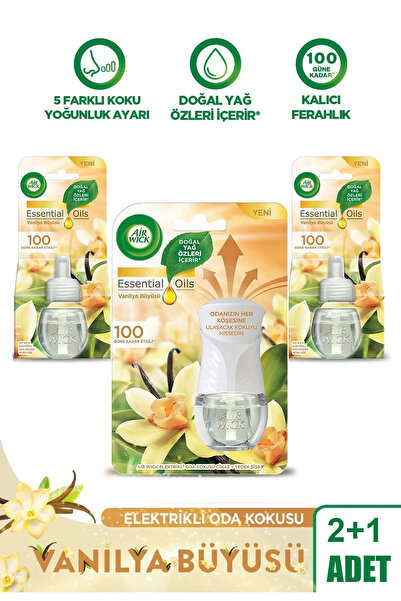 Air Wick Elektrikli Oda Kokusu Seti Vanilya (1 Kit 2 Yedek)