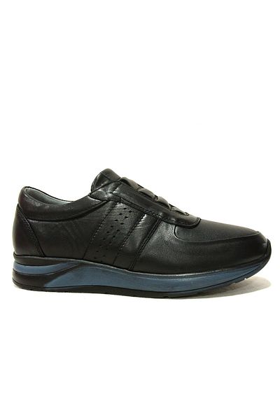 Fancy Black Laceless Anatomical Comfort Men's Shoes