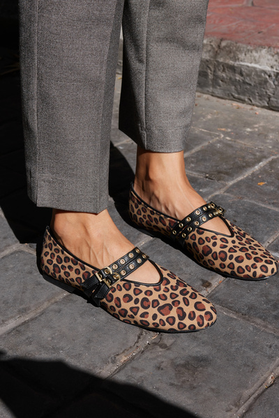 ANGELİNA JONES BERVI PANTOF DE DAMA MATERIAL LEOPARD