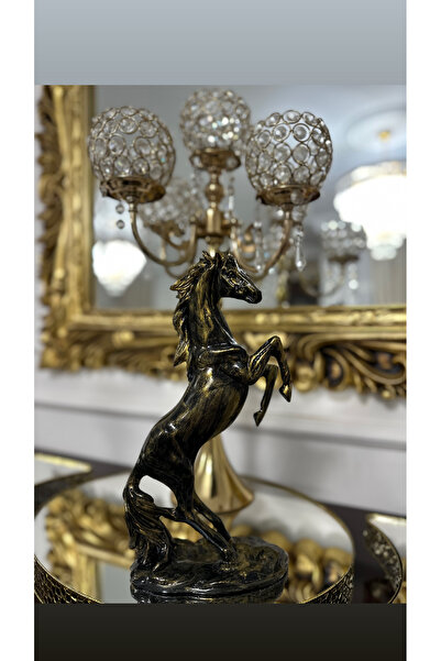 busraconcept Şahlanan at biblo , dekoratif at heykeli 35cm