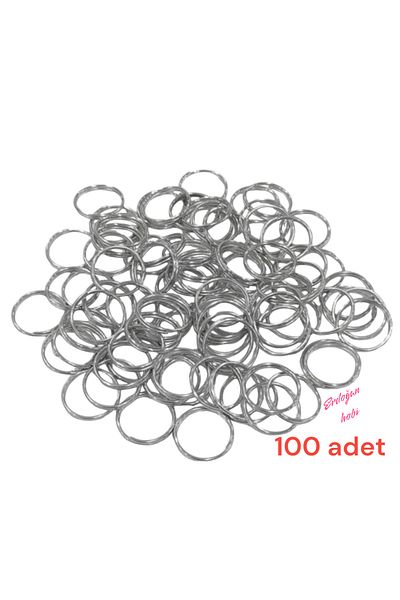 erdoğan hobi Key Chain Ring 100 Pieces of Metal Key Chain Ring Key Chain Making Material