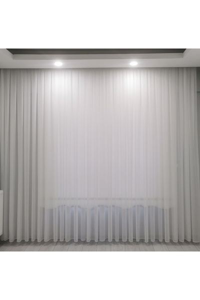 Miraçperde Tül Perde her odaya uygun şık Bambu,ttm Zemin 1/3 Sık Pileli ütü i...