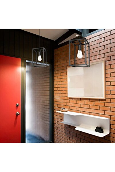 RİOLİGHT VİNTAGE,RETRO,RUSTİK SİYAH 1XE27 DUYLU KAFES METAL SARKIT AVİZE NOT:...