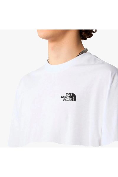 THE NORTH FACE Essential White Ανδρικό T-Shirt - Oversize, Simple Dome Design