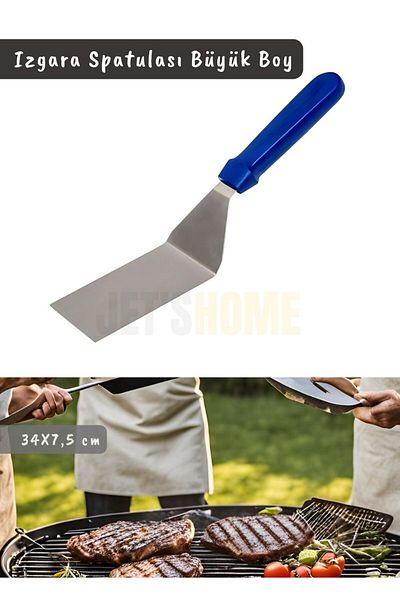 Jet's Home Stainless Steel Hamburger Spatula - 34 cm Grill