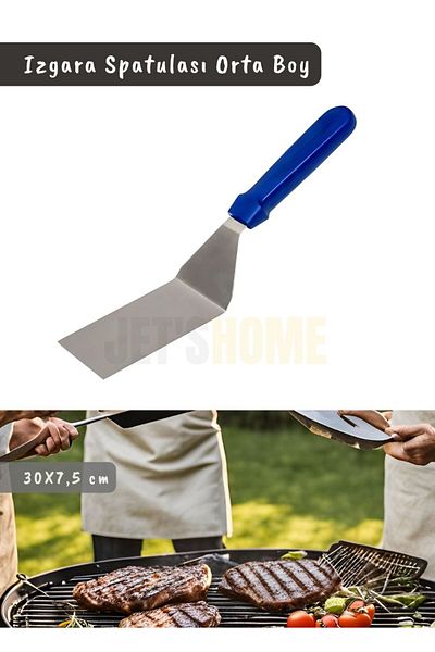 Jet's Home Stainless Grill and Steel Hamburger Spatula - 30 cm
