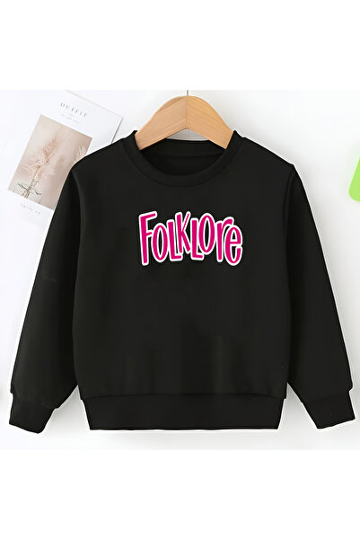 CDA Folklore unisex crna majica za bebe, devojčice i dečake