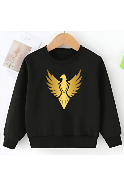 CDA Hanorac negru unisex pentru fetiță și băiat Golden Eagle