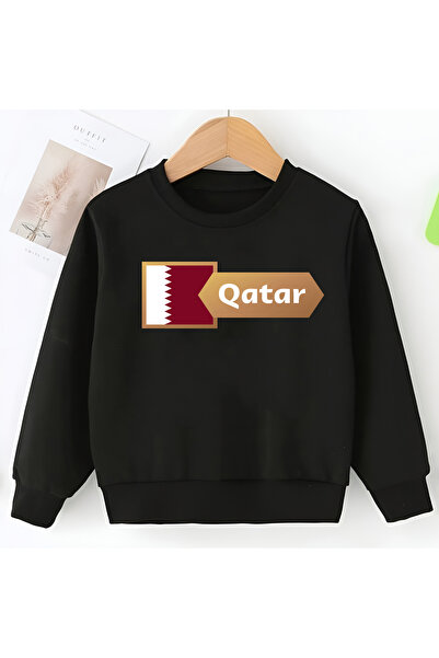 CDA Love Qatar Unisex Baby Girl Μαύρο φούτερ
