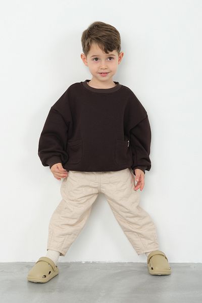 Mioma Kids Bitter Brown Pocket Sweatshirt