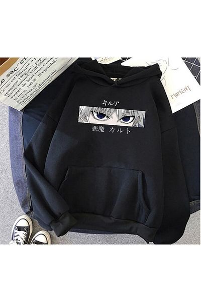 Moda Glo Hanorac unisex cu imprimeu Anime Eyes