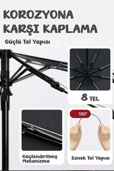 FİTHOME 8 Tel Tam Otomatik Çanta Boy Şemsiye