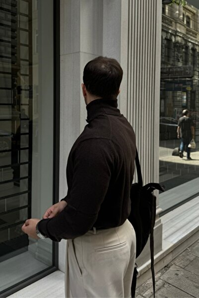 Livio Ferri Ανδρικό μάλλινο πουλόβερ με κανονική εφαρμογή Full Fisherman Turtleneck Πλεκτό πουλόβερ