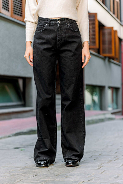 Maule Джинси з високою талією і широкими штанинами, димчастого кольору - @asti