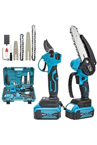 Genel Markalar Akülü Makaslı Dal Budama Ve Dal Budama Testere 2li Set 58v Eea101