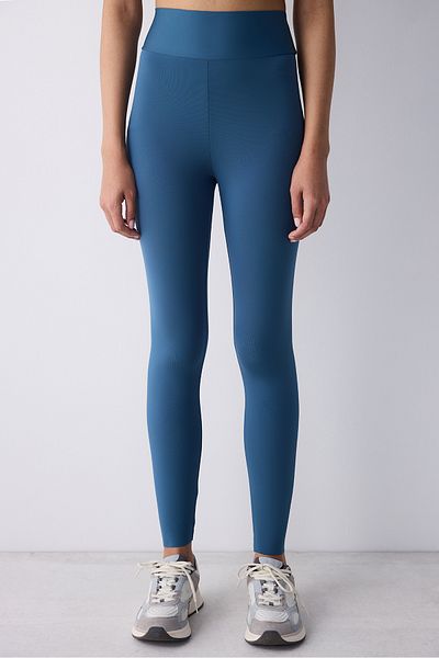 Penti Petrolfarbene, knöchellange Zero-Feel-Leggings mit hoher Taille