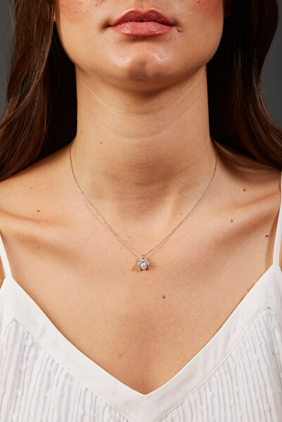 Joy of Jade Colby Kolye 1 mikron Rodyum Kaplama (925 Ayar Gümüş Üzerine), Zir...