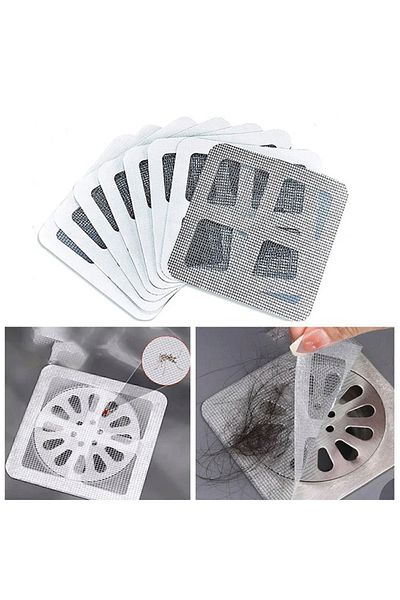 tafce 20 Pieces Bathroom Shower Drain Strainer Drain Cover Drain Hair Feather Bristle Collector Drain Protection Net
