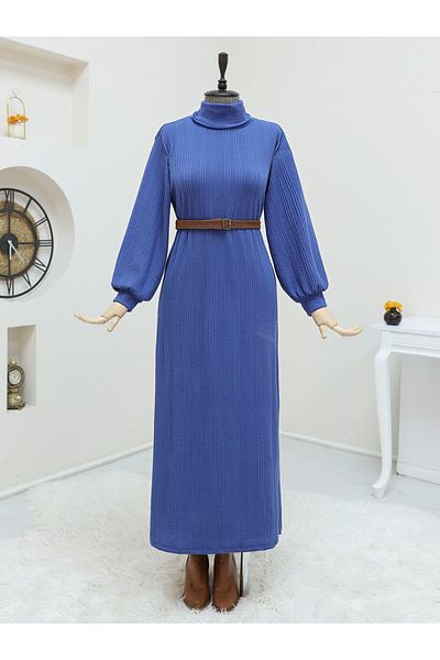 Modamorfo Rollkragenpullover aus Lycra mit Gürtel