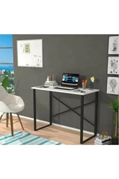 Mavera Home Metal Çalışma Masası Ofis Bilgisayar Laptop Masası 90 Cm Lik Ders...