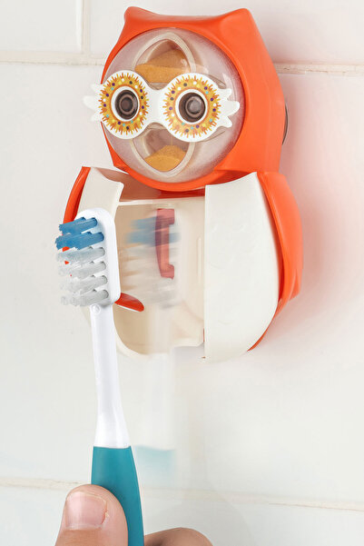 Flipper Owl Zaman Ayarlı Fırça Saklama Kabı