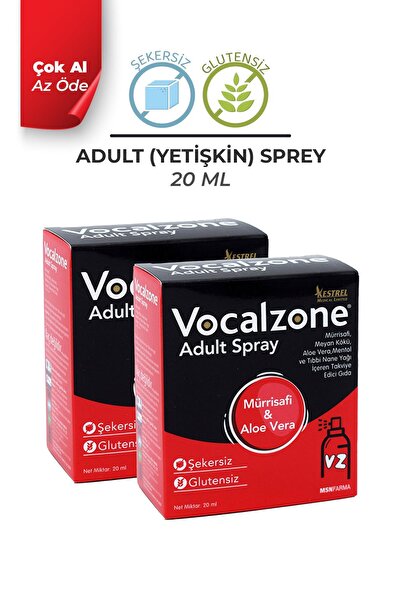 Vocalzone Adult (YETİŞKİN) Sprey 20ml 2'li Paket