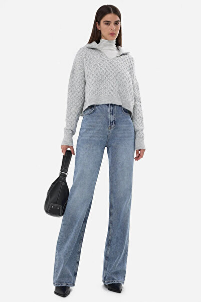 Hiccup Светр з коміром з фактурної в'язки