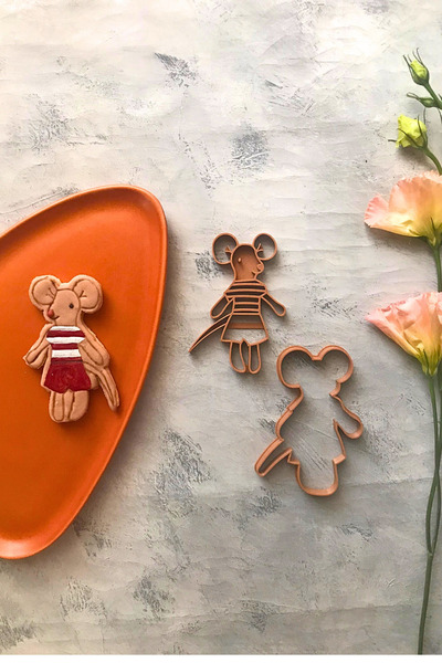 CESTOPİENO 2'li Fare Hamur Şekillendirici, Seramik,fare Oyun Hamuru Kalıbı, 8...