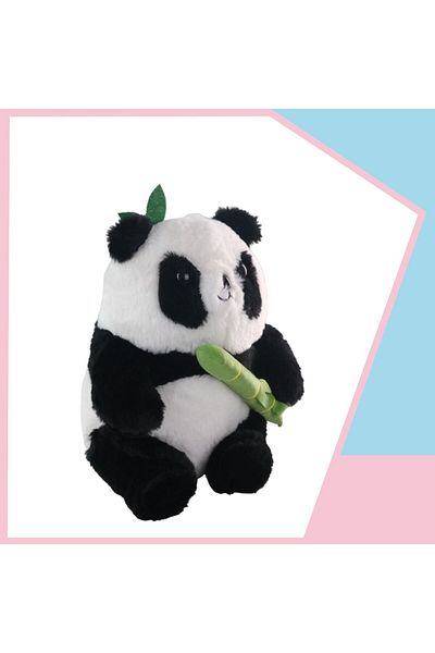 Dada Toys Panda Plush Bamboo Sleeping Friend 30 cm Black - White Hnzrn