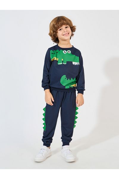 Styli Dinosaur Print Sweatshirt & Joggers Set