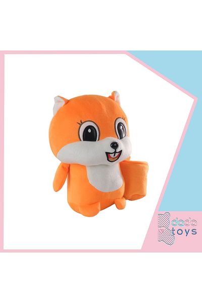 Dada Toys Squirrel Lue Plush Sleeping Friend 25 cm Orange Hnzrn
