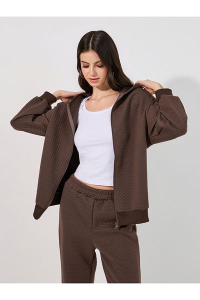 Styli Quilted Knit Hooded Jacket & Jogger Co-Ords