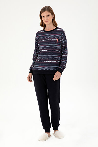 U.S. Polo Assn. Kadın Lacivert Pijama Takımı 50303403-VR033