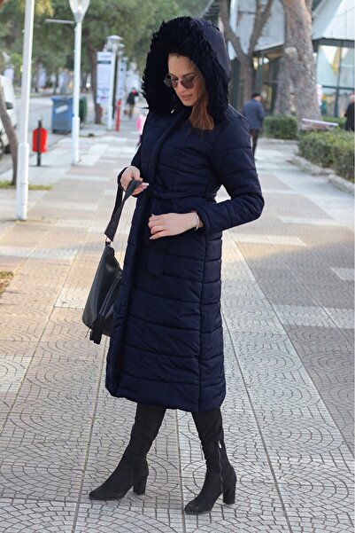 1tarz Toridas Günlük Kışlık Tam Boy Şişme Kadın Mont Bt180lacivert4