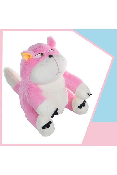 Dada Toys Angry Cat Patience Plush Sleeping Companion 40 cm Pink Hnzrn
