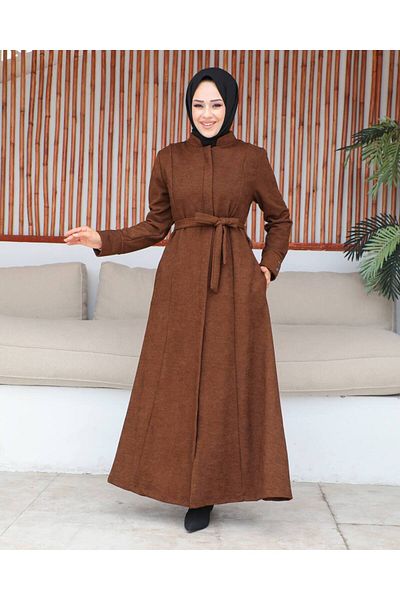 Nevayla Moda Мевлана Абая с колан и скрит цип по цялата дължина