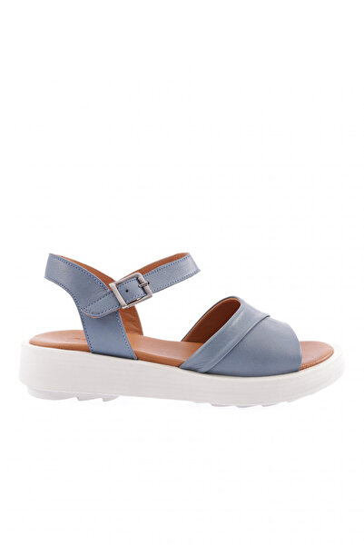 DGN Women's Ankle Strap Sandals Dark Blue Genuine Leather 86632110
