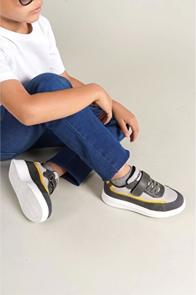 Chekich Star-X Gray White Yellow Kids Shoes