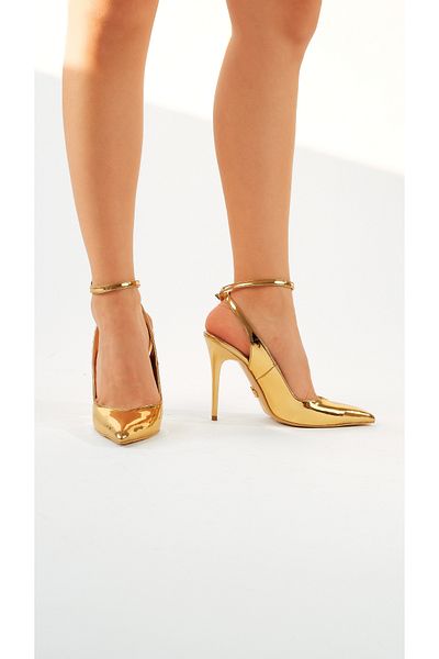 AYAKKABI PRENSİ Gina - Ankle Strap Gold Model