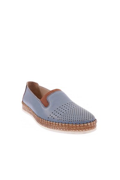 DGN Încălțăminte de damă cu laser anatomic - piele naturală moale, albastru denim 26482623