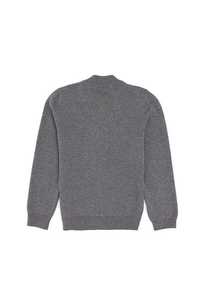U.S. Polo Assn. Gray Melange Zippered Boy's Knitwear Cardigan - 50300739 -Vr086