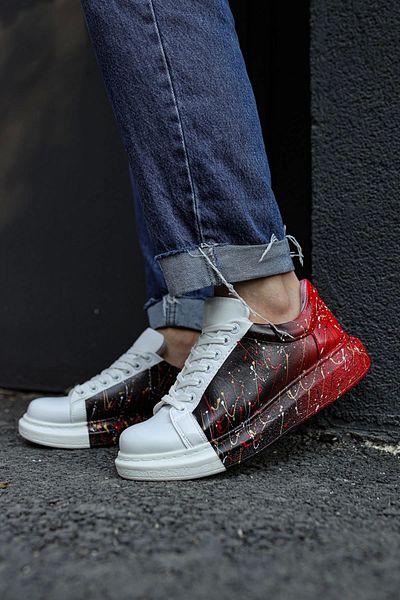 TB Terzi Bey Tb254 Cbt Pittura Men's Shoes 415 Black / Red Spray