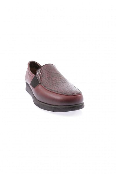 DGN Pantofi Confort Detaliați Cauciuc Damă Roșu Claret Piele Lacuită Crocodil Piele autentică 8417103