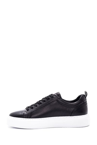 Derimod Black Leather Men's Sneakers - Lace-up, Model 24sfd640914