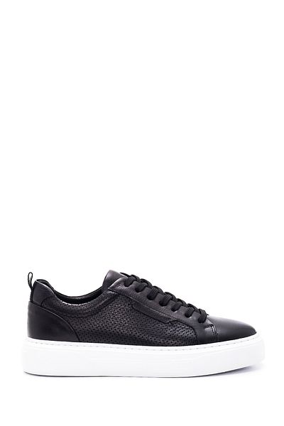 Derimod Black Leather Men's Sneakers - Lace-up, Model 24sfd640914