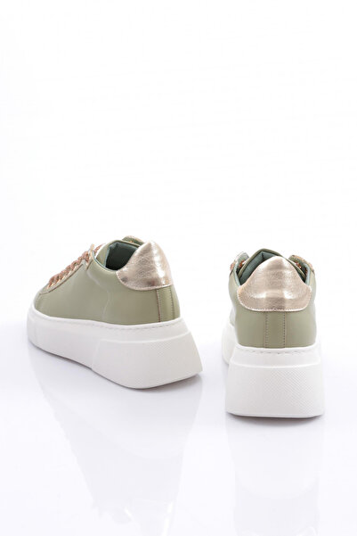 DGN Women's Thick Sole Silver Stone Lace-Up Sneakers Shoes Mint Green 15299653118