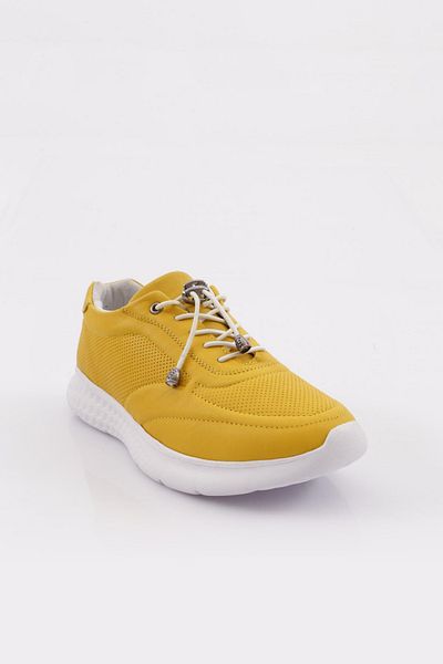 DGN Pantofi de damă cu șireturi Laser Comfort Galben 31353246