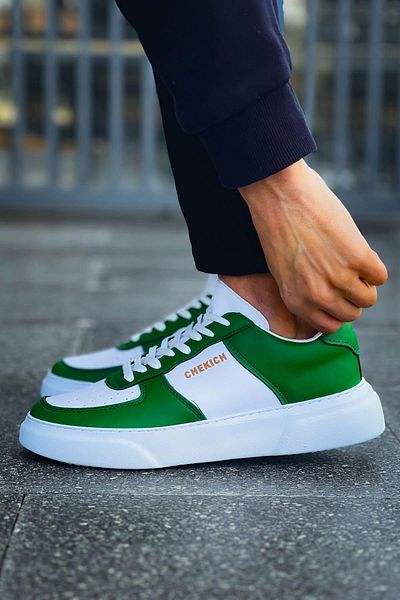 Chekich Pantofi pentru bărbați FBT Kenton alb-verde