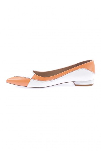 DGN Жіночі туфлі на плоскій підошві з гострим носком і швом, білі, відкриті, 314103236