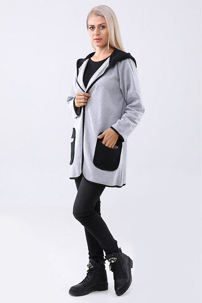 Mothermood M0The3Rseasonal Hooded Women's Long Jacket with Pockets